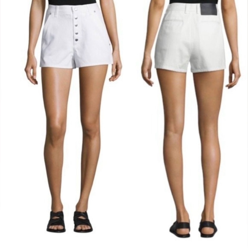 Rag & Bone Branson Snap-Front Twill Shorts Size
2 White Mid-Rise - Picture 3 of 14